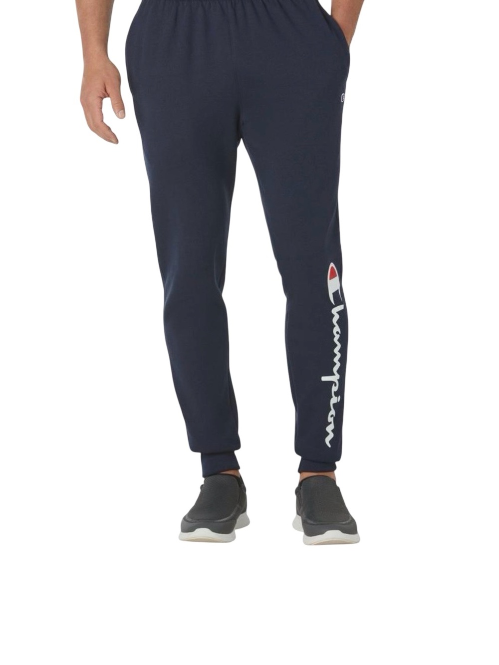 Champion Lightweight Sweat Pants Tapered Mens  Large Navy Blue, Pockets size L